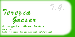 terezia gacser business card