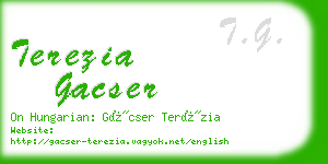 terezia gacser business card